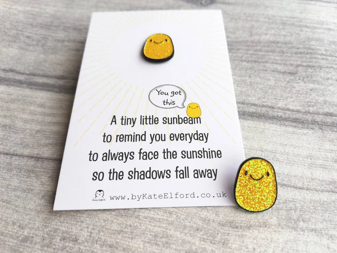 Glitter Sunbeam Enamel Pin