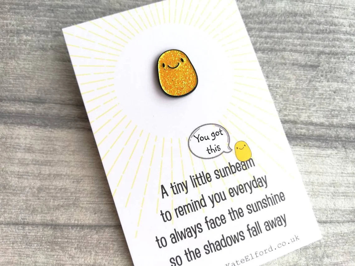 Glitter Sunbeam Enamel Pin
