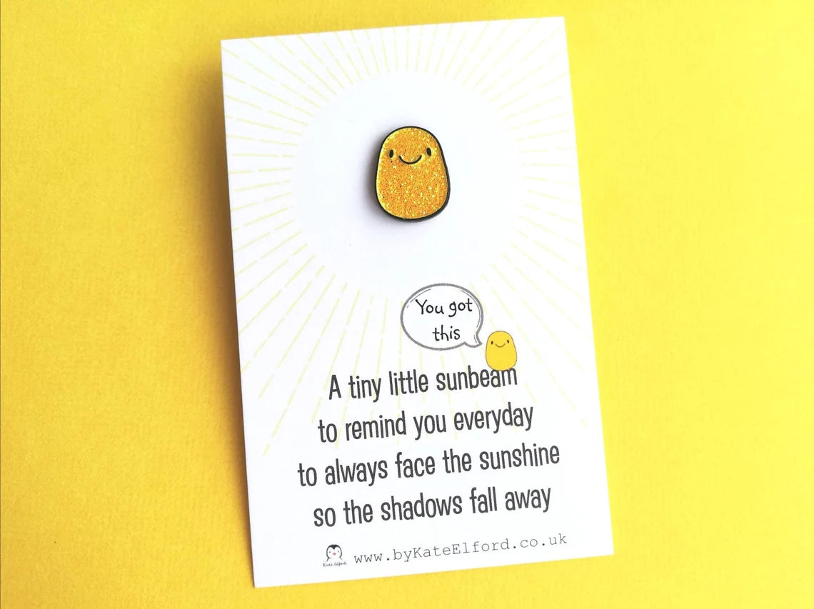 Glitter Sunbeam Enamel Pin