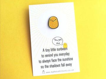 Glitter Sunbeam Enamel Pin