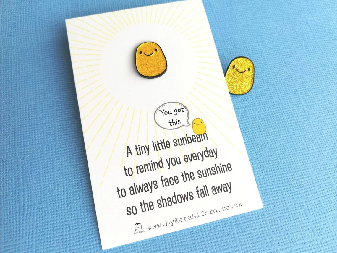 Glitter Sunbeam Enamel Pin
