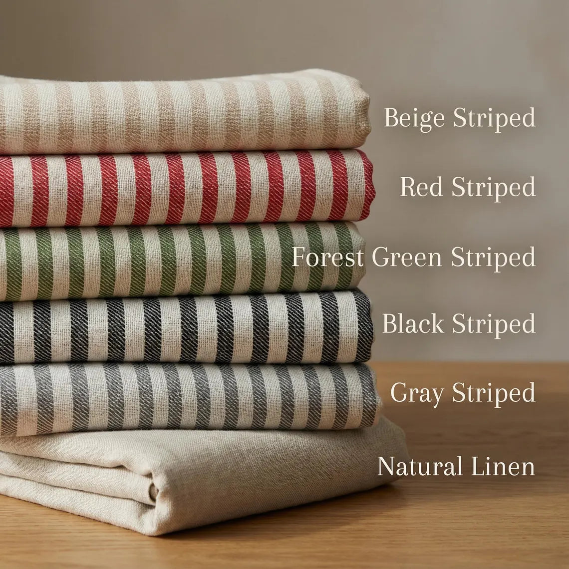 Green Striped Ruffled Placemats