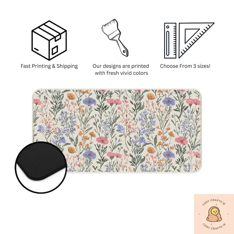 Oversized Floral Workspace Pad